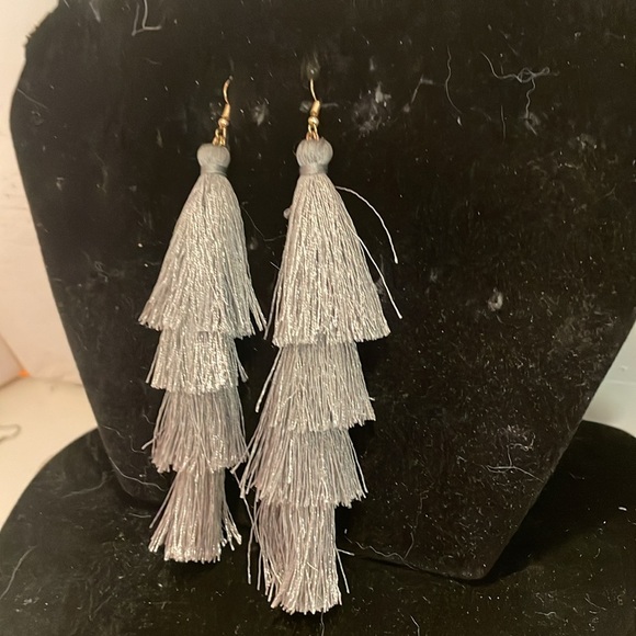 5.25” Bohemian Forever Bella Zoella tassel dangle drop earrings on French wire - Picture 5 of 9